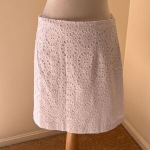 NWT! LILLY PULITZER Size 12 white beach paradise eyelet mini skirt